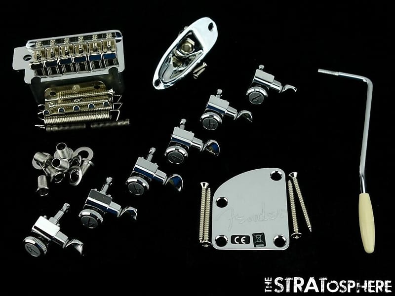 Fender Deluxe Strat Chrome HARDWARE SET Stratocaster 2 Point Reverb