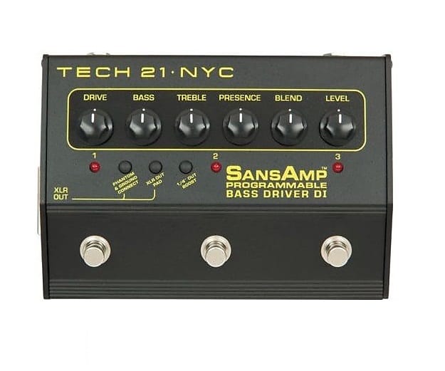 Tech 21 NYC SansAmp 3-Channel Programmable Bass Driver DI