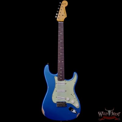 Fender Custom Shop 1962 Stratocaster Hand-Wound Pickups AAA Dark Rosewood Slab Board Relic Lake Placid Blue 7.65 LBS image 3