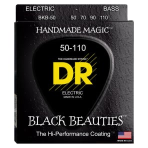 DR BKB-50 Black Beauties Coated Bass Strings - Heavy 50-110