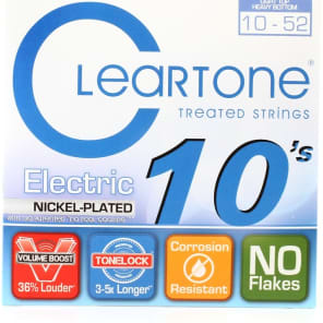 Cleartone 9420 Nickel Plated Electric Guitar Strings - .010-.052 Light Top/Heavy Bottom image 1