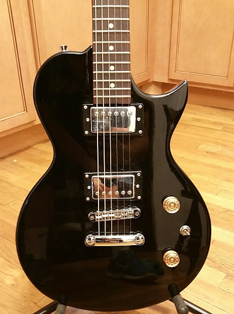 Eleca Solid Body 22 Fret Black Electric Guitar with Single Cutaway image 1