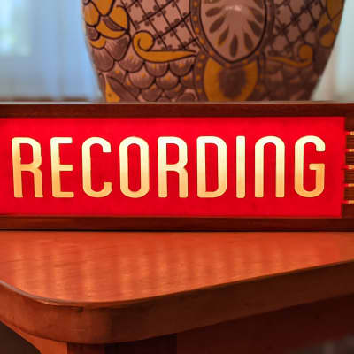 18" Studio Warning Sign - "Recording", Red bg image 1