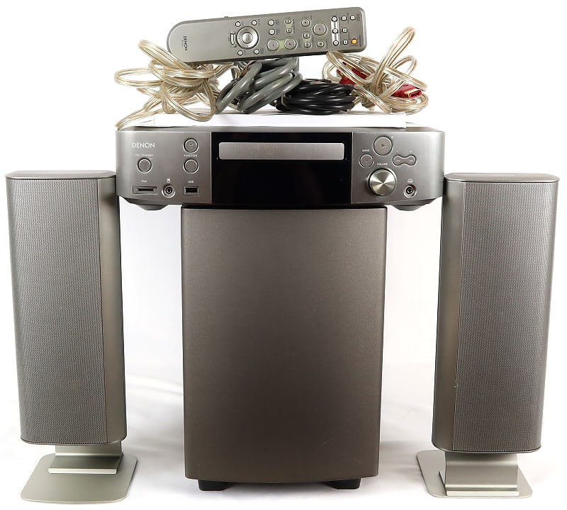Denon S-301 DVD Entertainment System Home Theater Speaker Sub Receiver &amp; Accessories  			