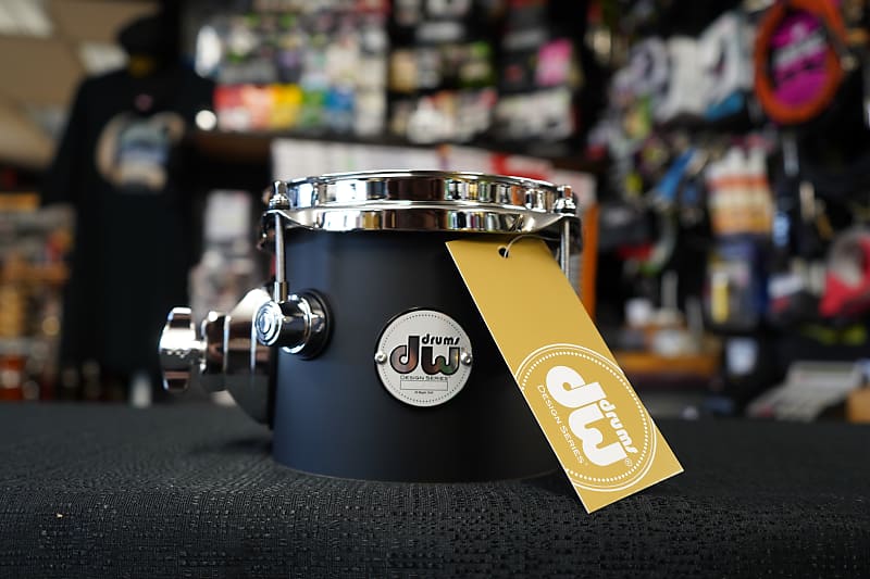 DW Design Series 6" Pure Maple Shell Tom - Black Satin Finish | 5x6" image 1