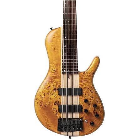 Cort A5 Plus SC 5-String Bass with Case, Swamp Ash, Amber Open Pore image 1