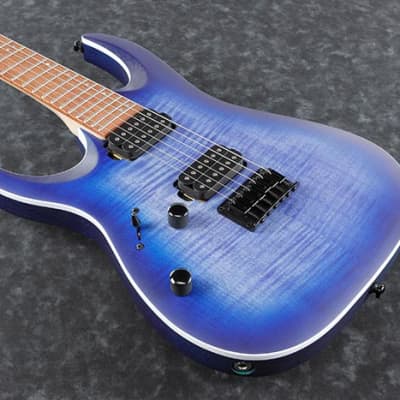 Ibanez Left-Handed Electric Guitar  RGA42FML- Blue Lagoon Burst Flat- w/ free restring and setup (a $39 value) image 2