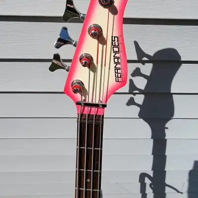 美品　ピンク ベースギター　FERNANDES GUITARS PJB-45 Electric Bass Guitar FERNANDES PJB-45 Jazz Pink 4 String 21
