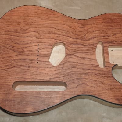 Unfinished Tele 2 Piece Center Joined Ash Body 2 Piece Pau Ferro Top With Black Binding 6lbs 6.9oz! image 1