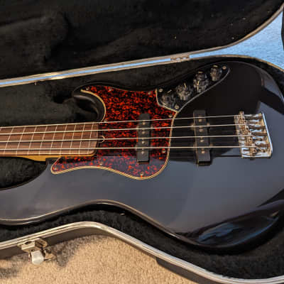 Fender American Deluxe Jazz Bass Fretless 2000 - Black w/ Tortoiseshell Pickguard image 4