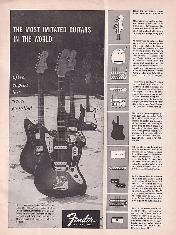 Fender JAZZMASTER STRATOCASTER JAGUAR 1964 GUITAR VINTAGE Reverb