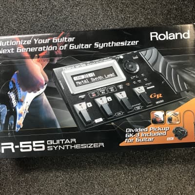 Roland GR-55GK-BK Guitar Synthesizer with GK-3 Pickup made in Taiwan in mint condition open box with accessories.