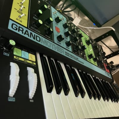 Moog Grandmother 32-Key Semi-Modular Analog Synthesizer 2018 - Present - Black / Multi-Colored Panel image 4