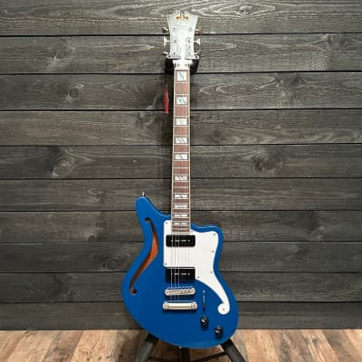 D'Angelico Deluxe Bedford SH Limited-Edition Prototype Semi-Hollow Electric Guitar Sapphire image 14