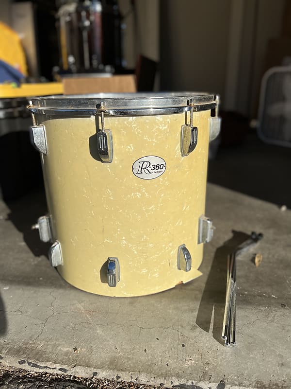 Rogers 16x16” R380 Floor Tom 1980’s Vintage Marine Pearl Reverb