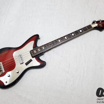 Prestiege / Teisco / Matsumoku "Whitesnake" 1 Pickup Electric Bass (1960s, Redburst) image 4