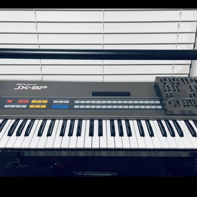 Roland JX-8P 61-Key Polyphonic Synthesizer with PG-800 Programmer 1984 - 1986 - Black