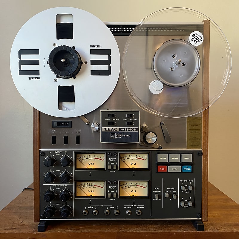 Teac A-3340S 4 Track 1/4 Reel to Reel Tape Deck. 15 ips. Professionally  Serviced. Watch Video.