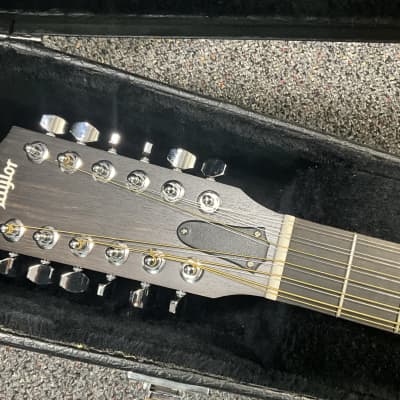 Taylor 150e walnut 12 String acoustic electric guitar made in Mexico 2017-2018 with ES2 electronics in excellent condition with original taylor deluxe hard case and case candy . image 2