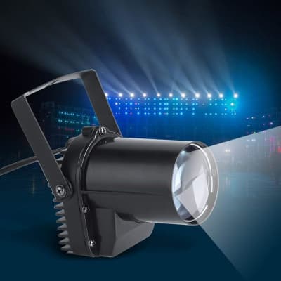 U`King Disco Ball Pin Spot Light with White LED Stage Lighting Beam  Spotlight Lights for Mirror Ball Club Party Bar DJ Events