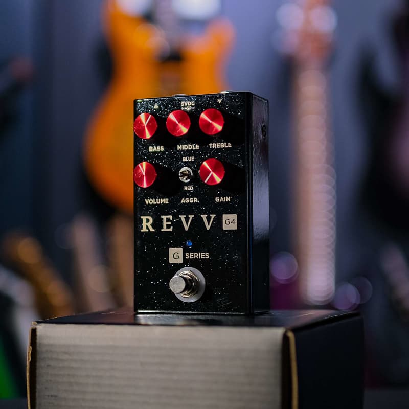 Revv G4 Black Sparkle Overdrive/Distortion Pedal | Reverb UK