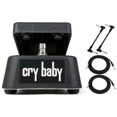 Dunlop GCB95 Original Cry Baby Wah Effects Pedal Bundle with Cables image 1