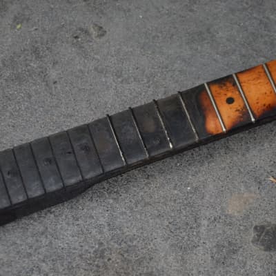 ESP Stratocaster vintage 1955 one piece maple neck*Japan1970s*survived a fire*needs work*or as deco* image 5