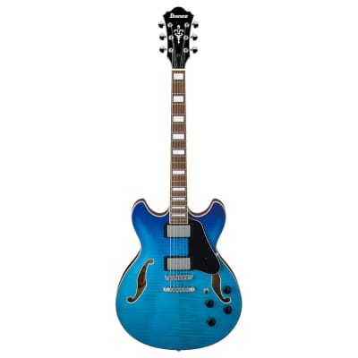 Ibanez Artcore AS73FMAZG Semi-Hollow Guitar - Azure Blue Gradation image 2