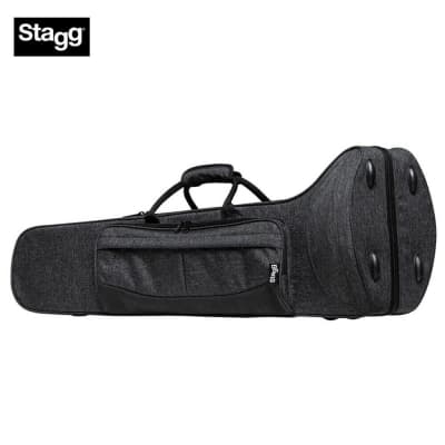 Stagg SC-TB-GY Water Repellent Terylene Soft Case for Trombone w/Quality Zippers image 1