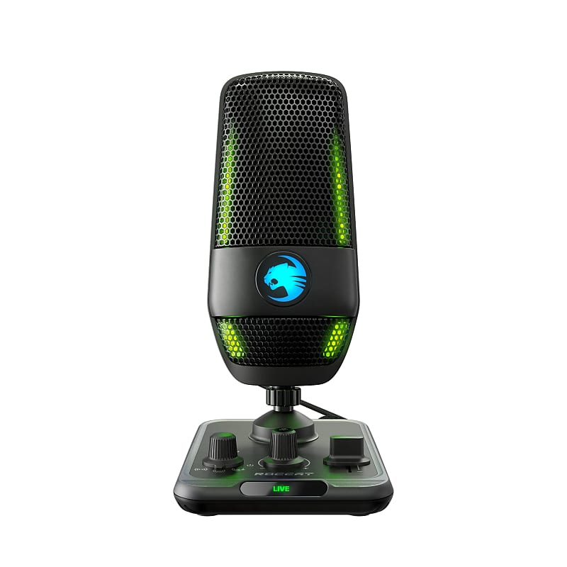 Roccat Torch Studio-Grade USB Microphone in Black for Music Instruments