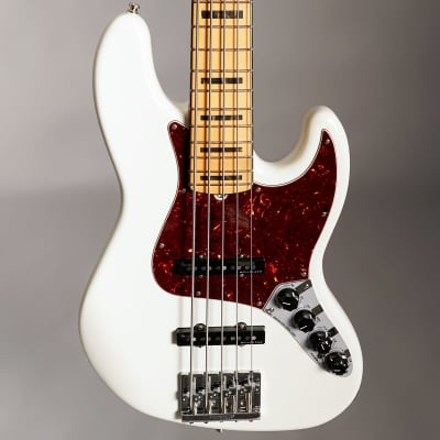 Fender American Ultra Jazz Bass V with Maple Fretboard 2020 - Arctic Pearl for sale