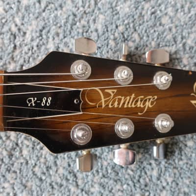 Vintage 1980s Vantage X-88 Electric Guitar Matsumoku MIJ Case Extremely Clean Brownburst image 6