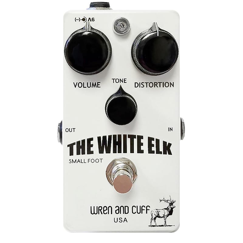 Wren and Cuff White Elk Small Foot Fuzz Effects Pedal