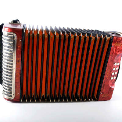 German Made Vintage Top Diatonic Button Accordion Hohner Erica C/F - 8 Bass ~ Squeezebox image 15