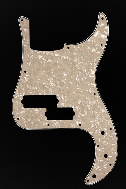 Squier VM Precision Bass V 5-String Pbass Pickguard. 4 ply Aged Pearl image 1