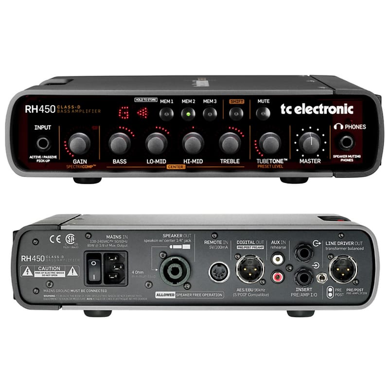 TC Electronic RH450 450w Bass Amp Head | Reverb