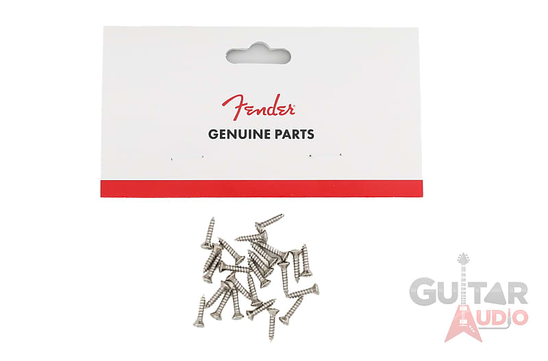 Genuine Fender CHROME Guitar Pickguard Mounting Screws - Package of 24 image 1