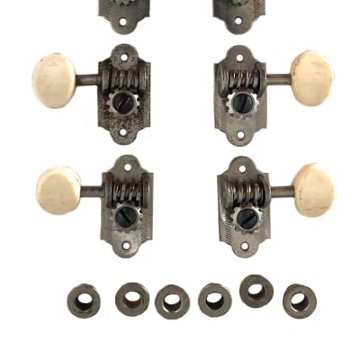 Waverly 4060 Guitar Tuners with Nickel Butterbean Knobs for Solid Pegheads  | Reverb