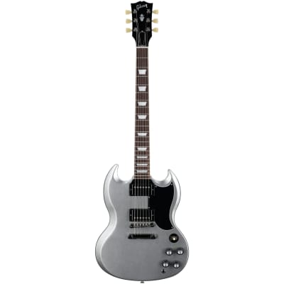 Gibson SG Standard '61 Custom Color Electric Guitar, Silver Metallic image 4