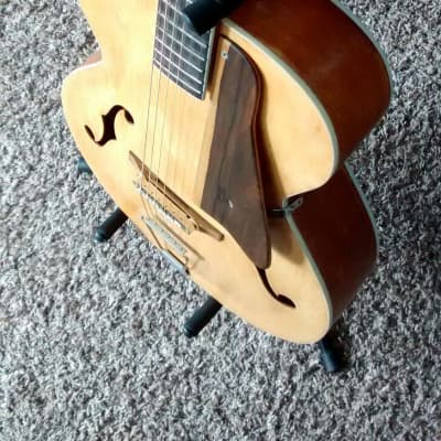 Vintage Refretted 1960s Archtop Silvertone Natural image 2
