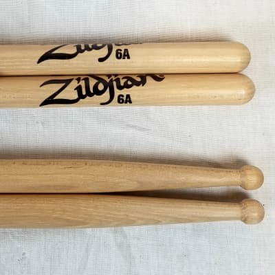 Zildjian 6AWN 6A Drumsticks, Hickory, Wood Tip, Pair - Brand New, Discontinued Model! image 1