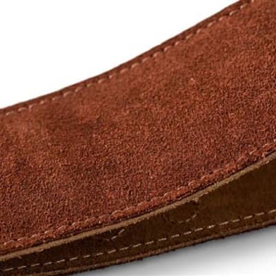 Taylor 2.5" Embroidered Suede Strap Chocolate Brown image 5