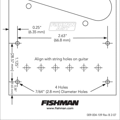 Fishman Powerbridge AST American Standard Tele Piezo / Bridge system image 4