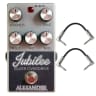 Alexander Jubilee Silver Overdrive Guitar Effects Pedal Stompbox + Cables