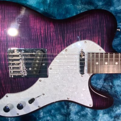 Final Reduction!  2016 Grote Telecaster in Purple over Flame Maple Finish! Brand New! image 1