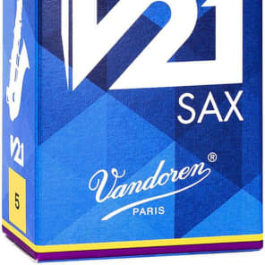 Vandoren SR815 V21 Series Alto Saxophone Reeds - Strength 5 (Box of 10)