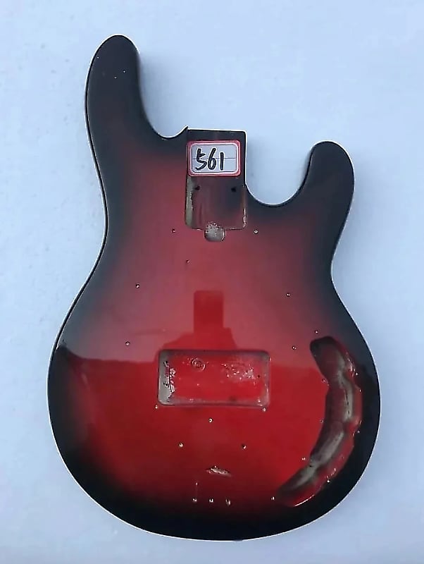 Red Burst MM Style 4 String Bass Guitar Body Reverb UK