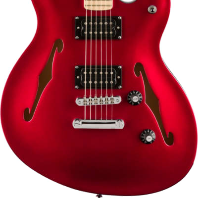 Squier Affinity Starcaster Semi-Hollow Guitar, Maple FB, Candy Apple Red image 2