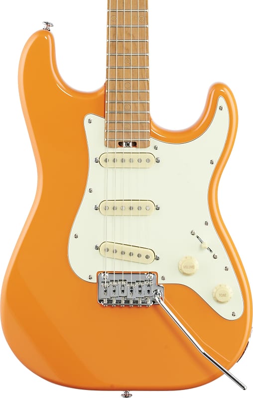 Schecter Nick Johnston Signature Traditional SSS Electric Guitar, Atomic Orange image 1
