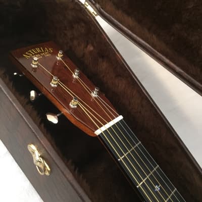 Asturias Solo Herringbone - 000 with cutaway. Handmade acoustic guitar from Japan, doblen case. image 22